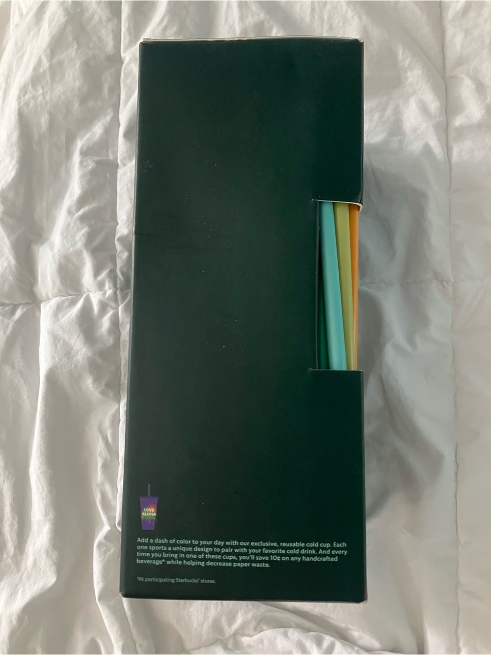 Starbucks Hawaii Cold Cups with Multicolor Lids & Straws Set of 5 - Picture 2 of 4